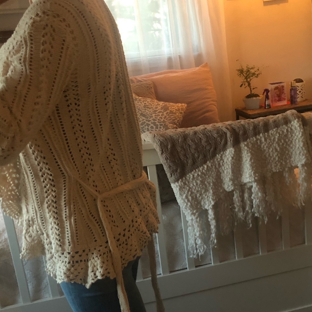 Lace detail cardigan